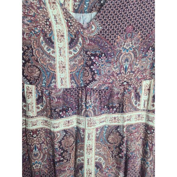 Altar'd State Midi dress sz S missing brand tag patchwork Paisley boho cottage - Picture 2 of 8